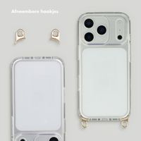 Selencia Transparent Case with Hooks + Lova Wrist Strap Apple iPhone 17 Pro Max - Mocha Brown