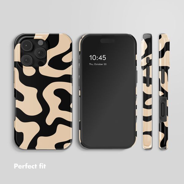 Selencia Vivid Back Cover Apple iPhone 16 Pro - Art Wave Black