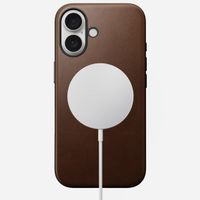 Nomad Modern Leather Case met MagSafe Apple iPhone 16 - Bruin