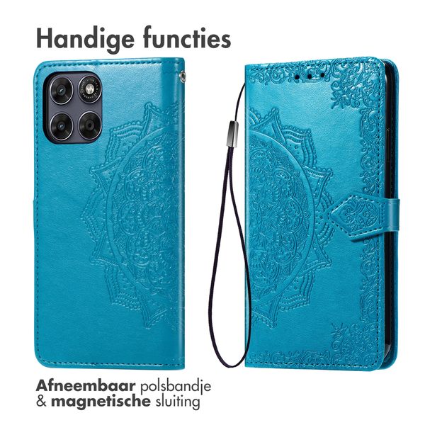 imoshion Mandala Bookcase Motorola Moto G77 - Turquoise
