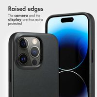 Accezz 2-in-1 Leather Bookcase with MagSafe Apple iPhone 14 Pro - Onyx Black
