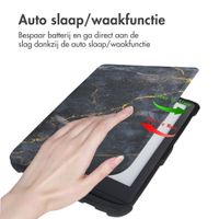 imoshion Design Slim Soft Case Sleepcover Pocketbook Touch Lux 5 / HD 3 / Basic Lux 4 / Vivlio Lux 5 - Black Marble