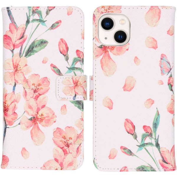 imoshion Design Softcase Bookcase iPhone 13 - Blossom White