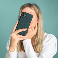 imoshion Design hoesje Apple iPhone 12 (Pro) - Luipaard - Groen / Zwart