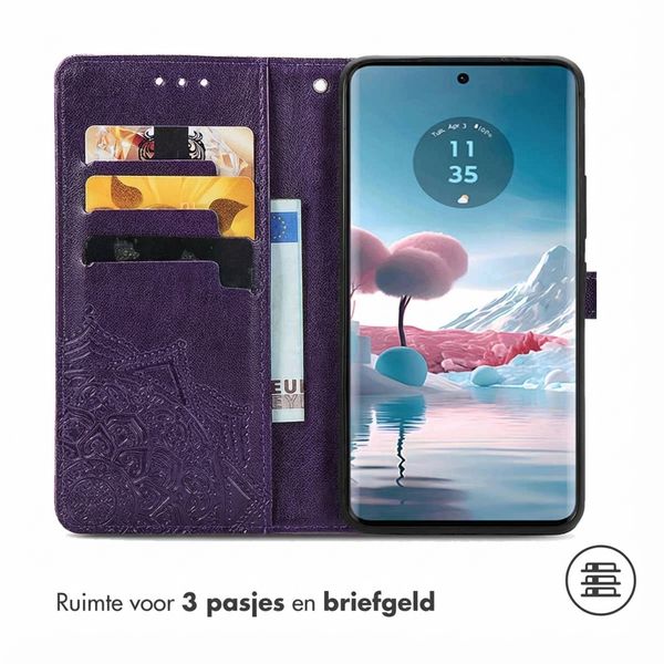 imoshion Mandala Bookcase Motorola Edge 40 Neo - Paars