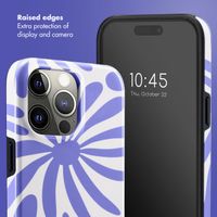 Selencia Vivid Back Cover Apple iPhone 15 Pro Max - Modern Bloom Sapphire Blue