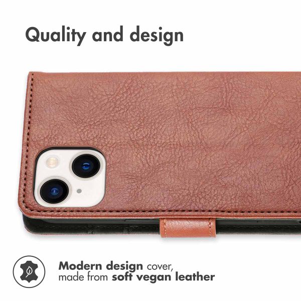 imoshion Luxury Bookcase Apple iPhone 15 - Brown