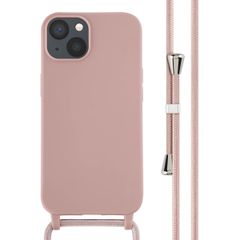 imoshion Silicone Case with Strap Apple iPhone 13 - Sand Pink