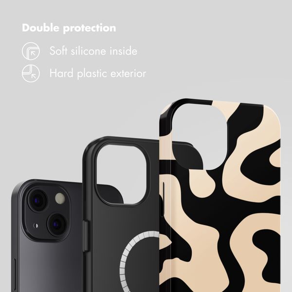 Selencia Vivid Back Cover with MagSafe Apple iPhone 13 - Art Wave Black