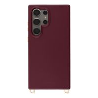 Selencia Rivièra MagSafe Backcover met afneembare haakjes Samsung Galaxy S24 Ultra - Bold Burgundy