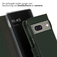 Selencia Echt Lederen Bookcase Google Pixel 7 - Groen