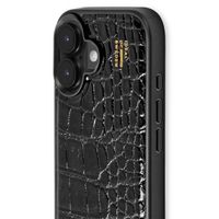 iDeal of Sweden Vegan Leather Backcover iPhone 16 Plus - Black Croco