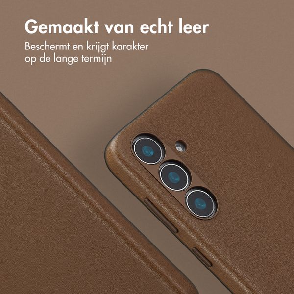 Accezz MagSafe Leather Backcover Samsung Galaxy S25 - Coffee Brown
