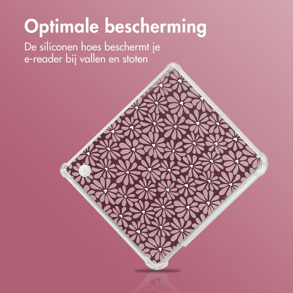 imoshion Design Clear Backcover Kobo Libra Colour - Bloom Love Blush