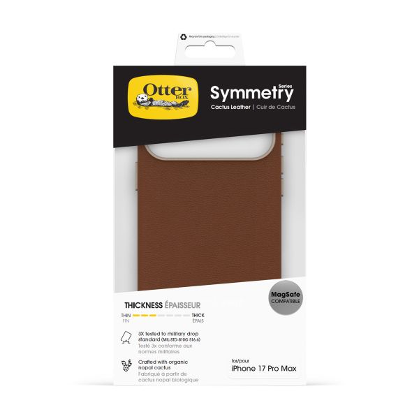 OtterBox Symmetry Cactus leren Backcover met MagSafe Apple iPhone 17 Pro Max - Desert Sadle