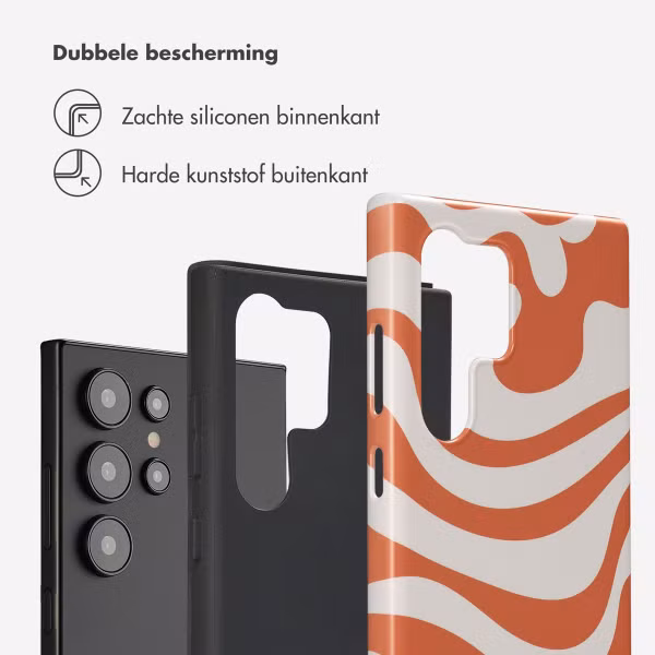 Selencia Vivid Backcover Samsung Galaxy S24 Ultra - Dream Swirl Orange