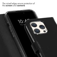 Selencia Genuine Leather Book Case Apple iPhone 15 Pro - Black