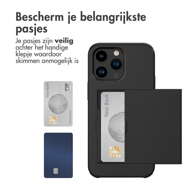 imoshion Backcover met pasjeshouder Apple iPhone 15 Pro Max - Zwart