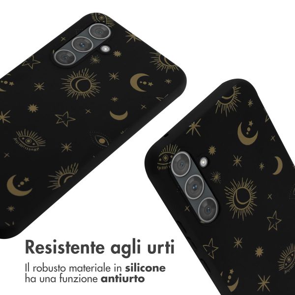 imoshion Siliconen design hoesje met koord Samsung Galaxy A54 (5G) - Sky Black