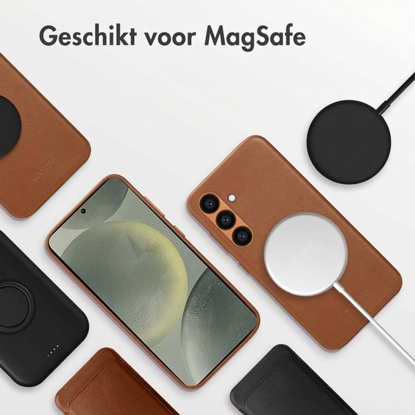 Accezz MagSafe Leather Backcover Samsung Galaxy S24 - Sienna Brown