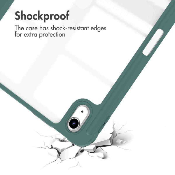 imoshion Trifold Hard Case Book Cover Apple iPad 11 (2025) 11 inch A16 / iPad 10 (2022) 10.9 inch - Green
