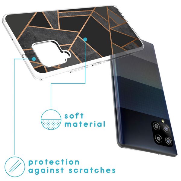 imoshion Design hoesje Samsung Galaxy A42 - Grafisch Koper / Zwart