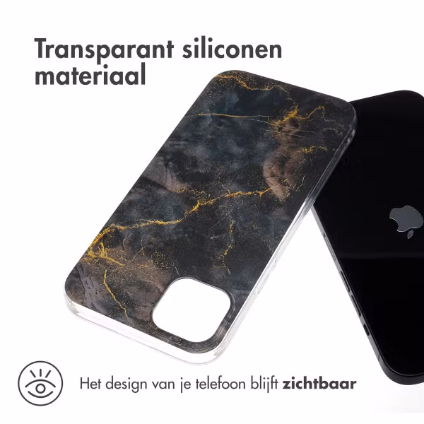imoshion Design hoesje Apple iPhone 15 Plus - Black Marble