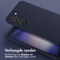 Selencia Siliconen hoesje met afneembaar koord Samsung Galaxy S23 - Donkerblauw