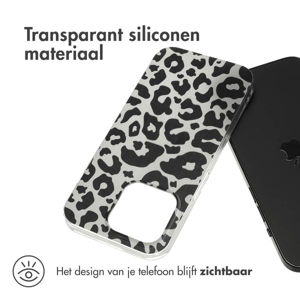 imoshion Design hoesje Apple iPhone 15 Pro - Leopard Transparent