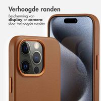 Accezz MagSafe Leather Backcover Apple iPhone 15 Pro - Sienna Brown