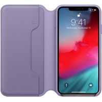 Apple Leather Folio Bookcase iPhone Xs Max - Lila