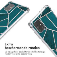 imoshion Design hoesje met koord Samsung Galaxy A71 - Petrol Green Graphic