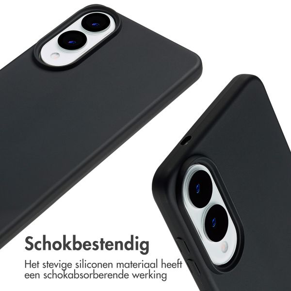 imoshion Siliconen hoesje met koord Samsung Galaxy S25 Edge - Zwart