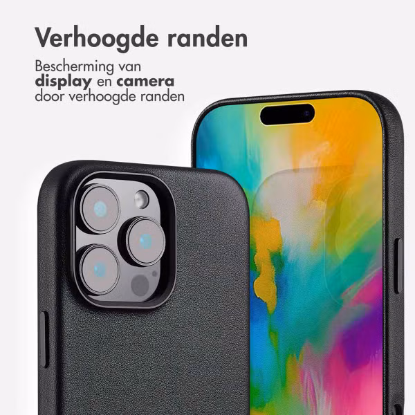 Accezz MagSafe Leather Backcover Apple iPhone 16 Pro Max - Onyx Black