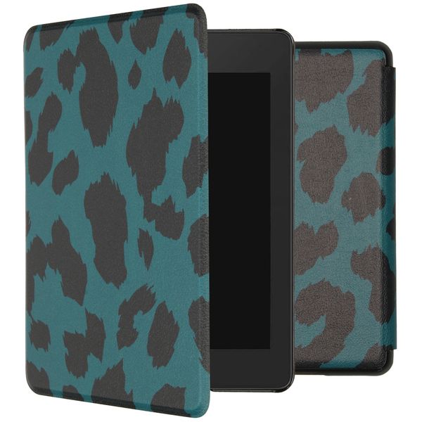 imoshion Design Slim Hard Case Sleepcover Amazon Kindle Paperwhite 4 (2018) - Green Leopard