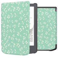 imoshion Design Slim Hard Case Bookcase Pocketbook Verse Lite - Smoke Green Flowers