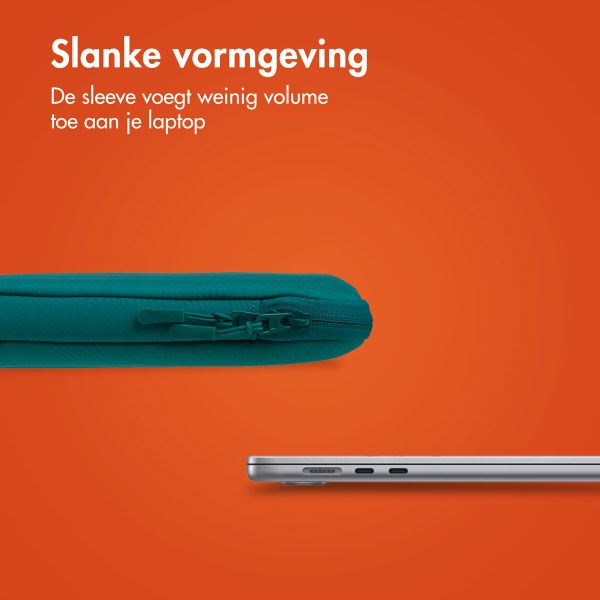 imoshion Laptop hoes 14 inch - Laptopsleeve met vak - Petrol Green