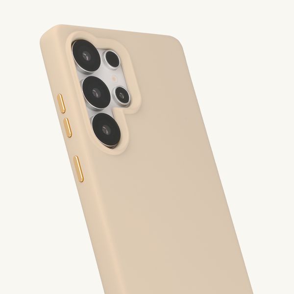 Selencia Rivièra MagSafe Backcover met afneembare haakjes Samsung Galaxy S25 Ultra - Milky Latte
