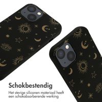 imoshion Siliconen design hoesje met koord iPhone 13 - Sky Black