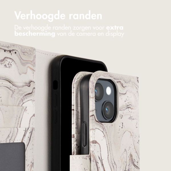 imoshion Design Bookcase iPhone 14 - Sandy Marble