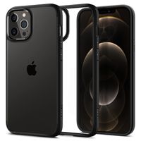 Spigen Ultra Hybrid Backcover Apple iPhone 12 (Pro) - Zwart