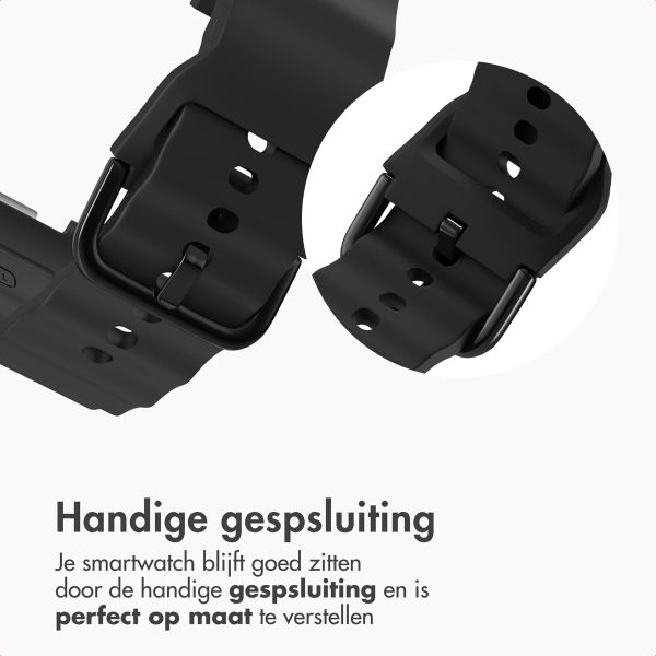 imoshion Wave Siliconenband Samsung Galaxy Watch 8 (40/44mm) / Classic (46mm) - Zwart