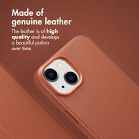 Accezz 2-in-1 Leather Bookcase with MagSafe Apple iPhone 14 - Sienna Brown