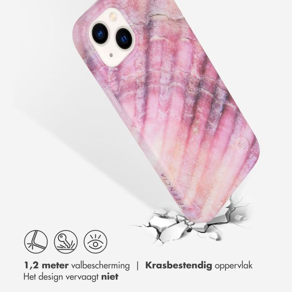 Selencia Aurora Fashion Backcover iPhone 14 Plus - Duurzaam hoesje - 100% gerecycled - Ocean Shell Purple