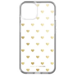 iDeal of Sweden Clear Case iPhone 14 - Golden Hearts