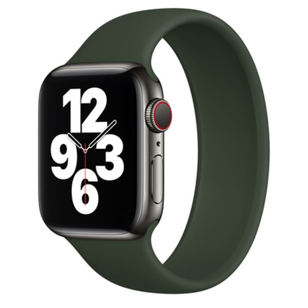 Apple Siliconen solobandje Apple Watch | 44/45/46/49 mm - Maat 8 - Cyprus Green