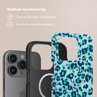 Selencia Vivid Tough Backcover met MagSafe iPhone 15 Pro Max - Wild Spots Light Blue