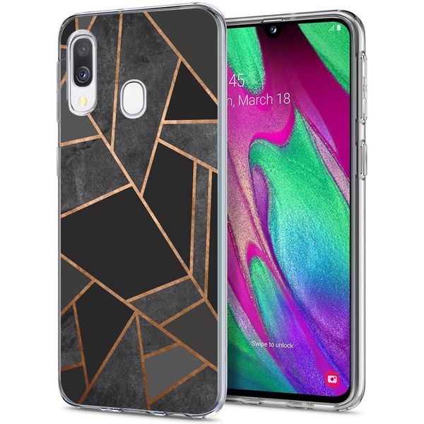 imoshion Design hoesje Samsung Galaxy A20e - Grafisch Koper / Zwart