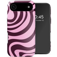 Selencia Vivid Backcover met MagSafe Apple iPhone Air - Wavy Swirl Pink Plum