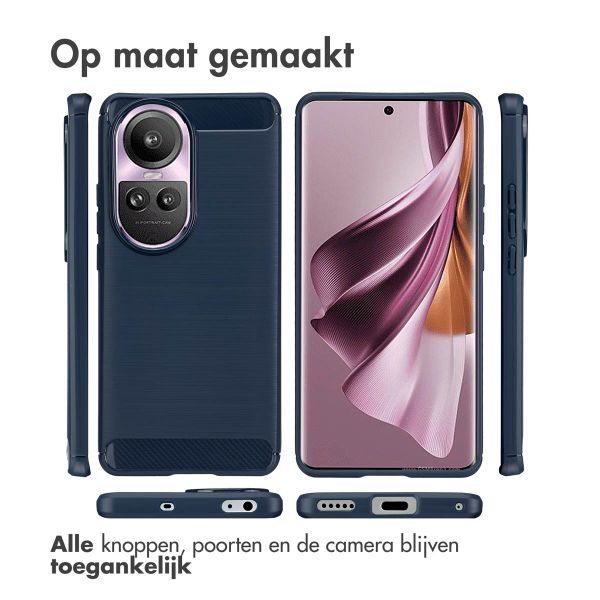 imoshion Brushed Backcover Oppo Reno 10 / 10 Pro - Donkerblauw